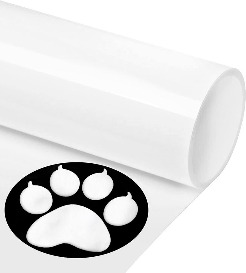 TransWonder White Puff-Vinyl-Heat-Transfer - 12x6' 3D Puffy Heat Transfer Vinyl Puff HTV for T-Shirts, for Cricut Silhouette Cameo or Heat Press - Image 1